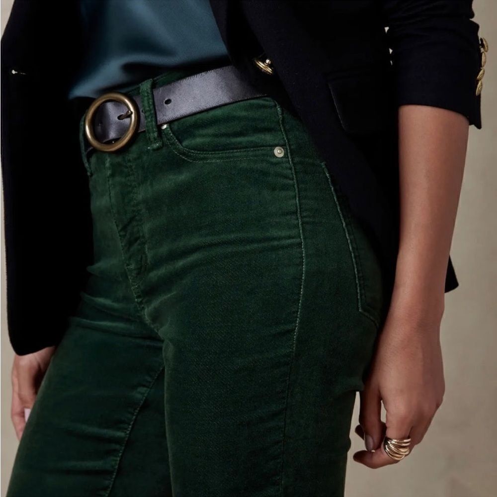 Banana Republic Factory vegan suede black Size 28/6 High Rise Skinny - Picture 4 of 11